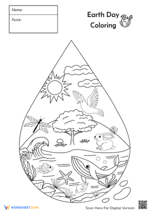 Earth Day Coloring Pages - Living Things