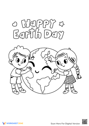 Happy Earth Day Coloring Pages For Kids