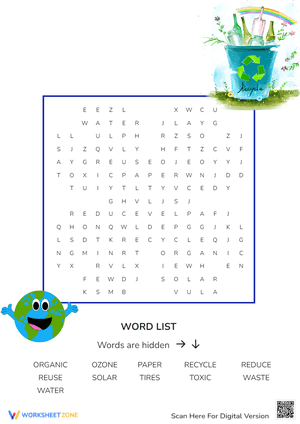 Recycling  Word Search Puzzle