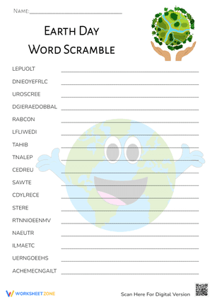 Earth Day  Word Scramble 
