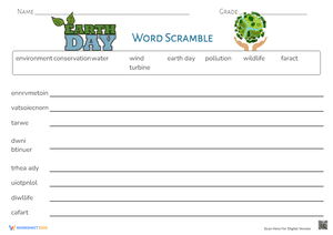 Earth Day Word Scramble 
