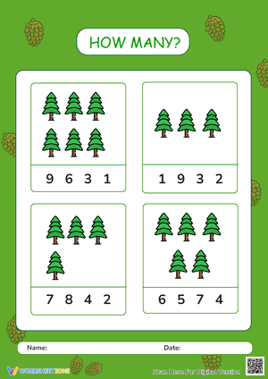 How many counting game with pine trees