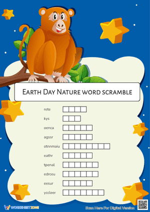 Earth Day Nature word scramble