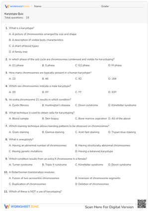 Karyotype Quiz