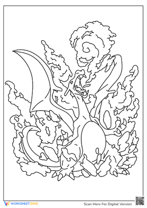 Fire-breathing Charizard Coloring Page