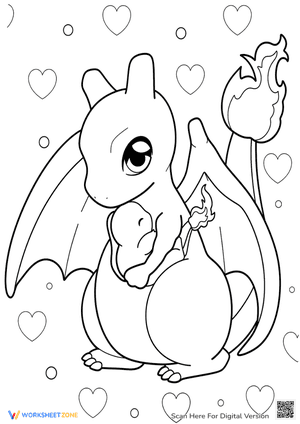 Lovely Charizard Coloring Page