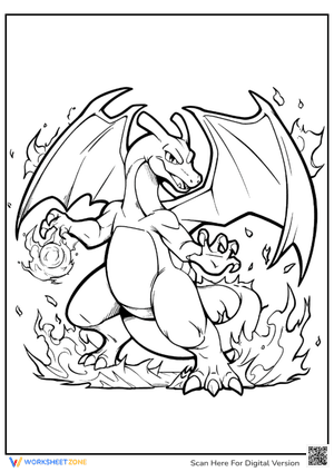 Charizard Fire Coloring Page