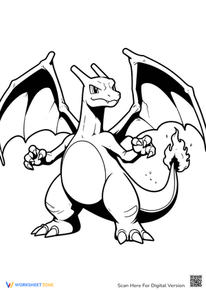 Awesome Charizard Pokemon Coloring Page