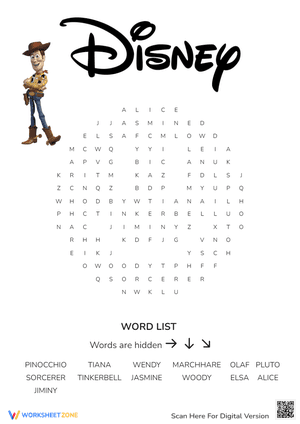 Disney Wordsearch 2