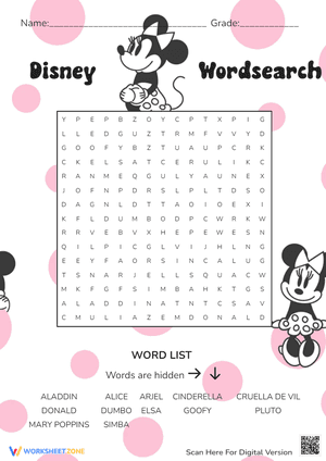 Disney Wordsearch 5