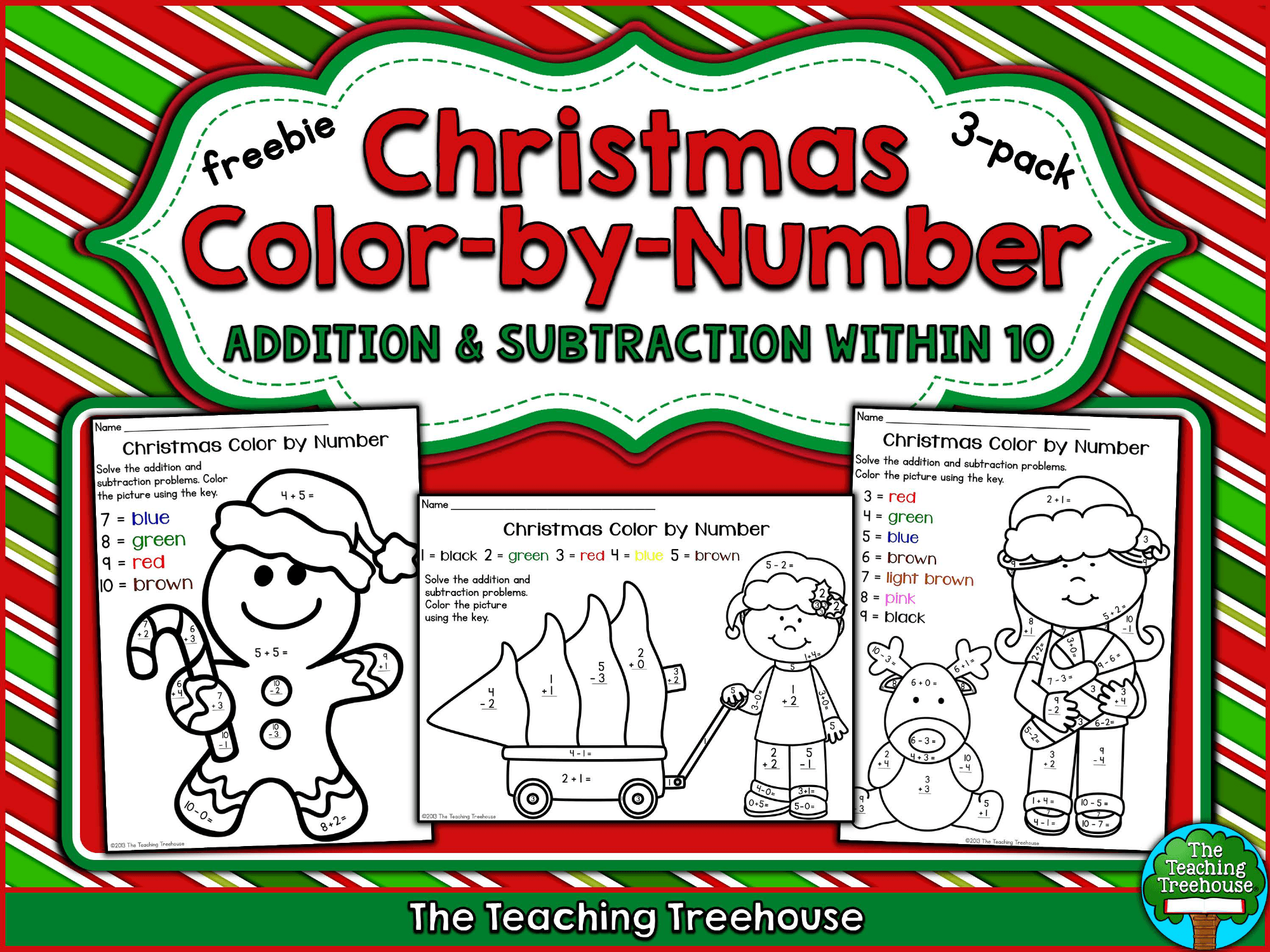 Christmas color by number