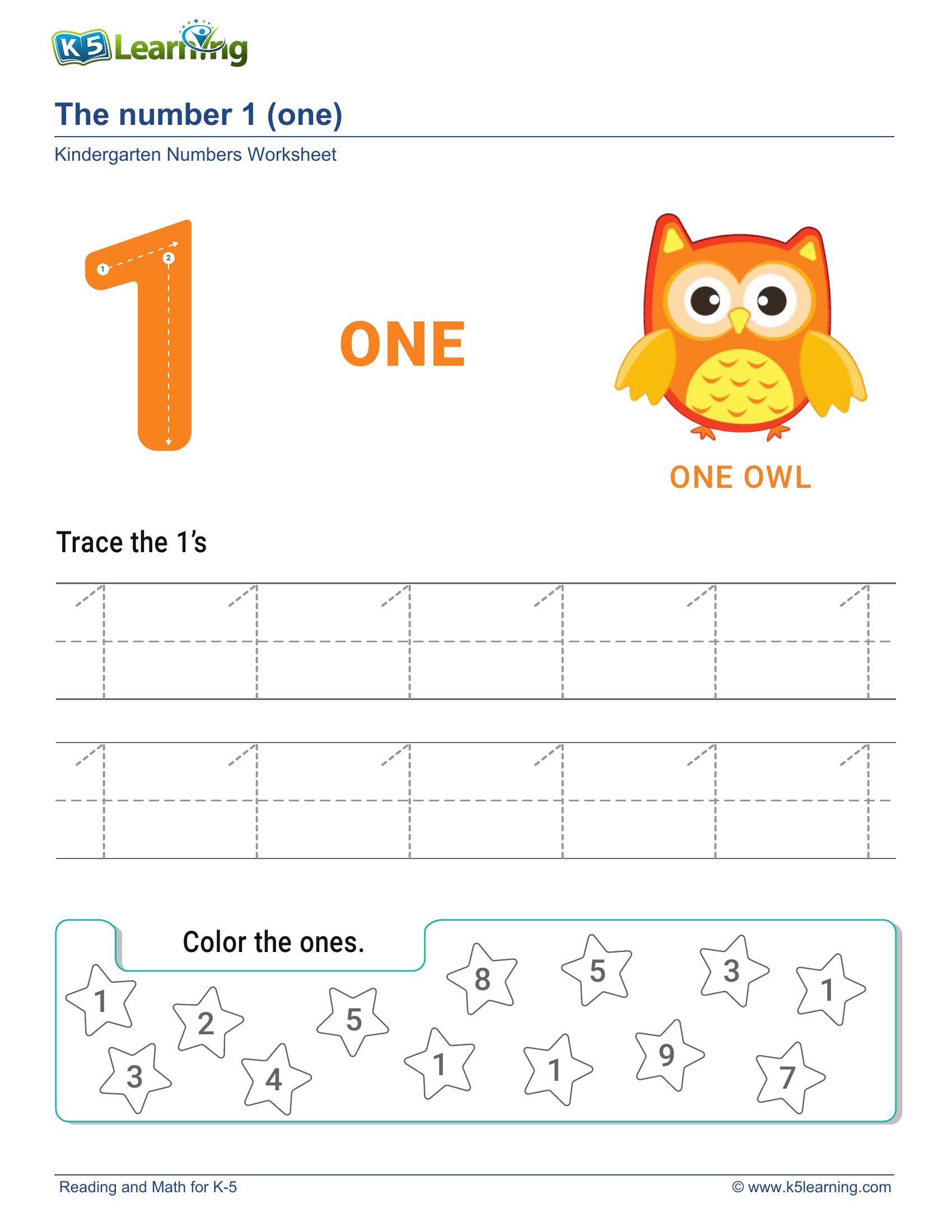 Learning & tracing numbers and count objects from 1 to 10