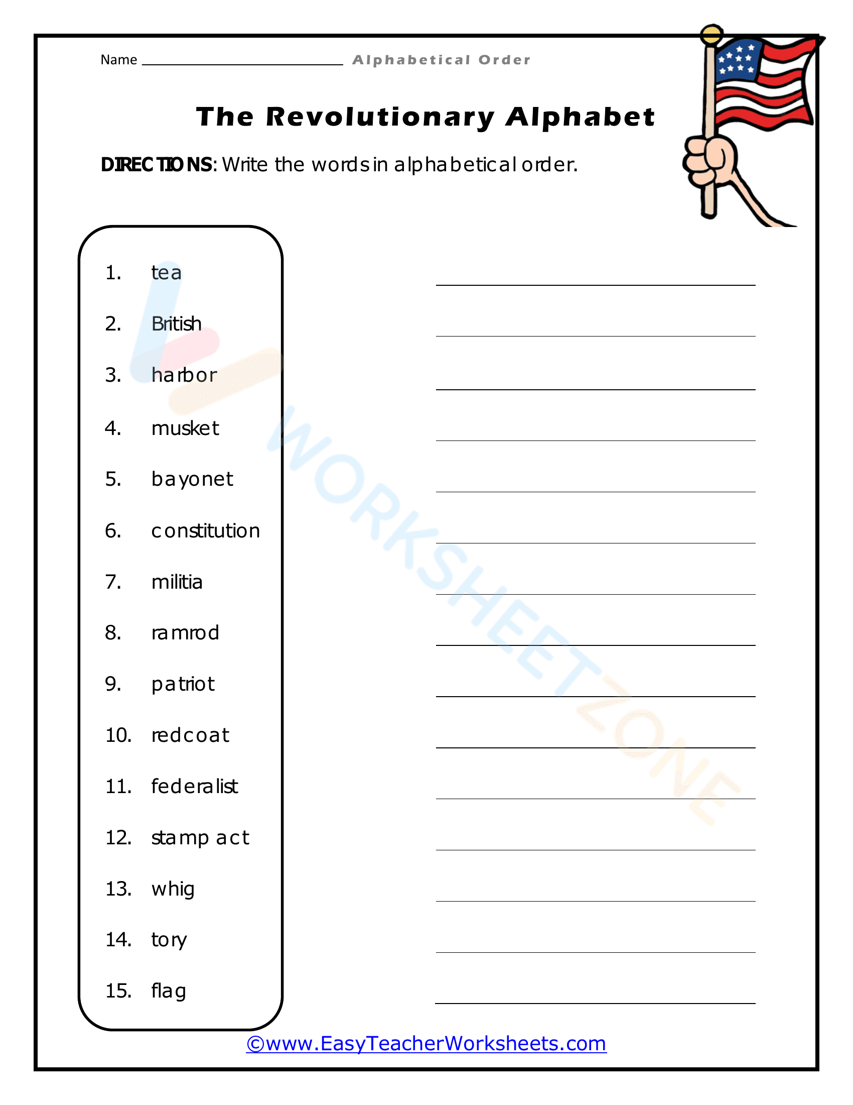 alphabetical order worksheets 7