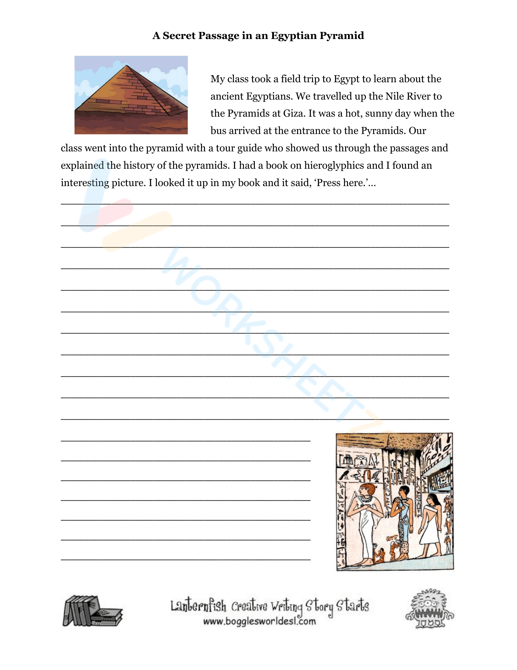 creative writing worksheets 1