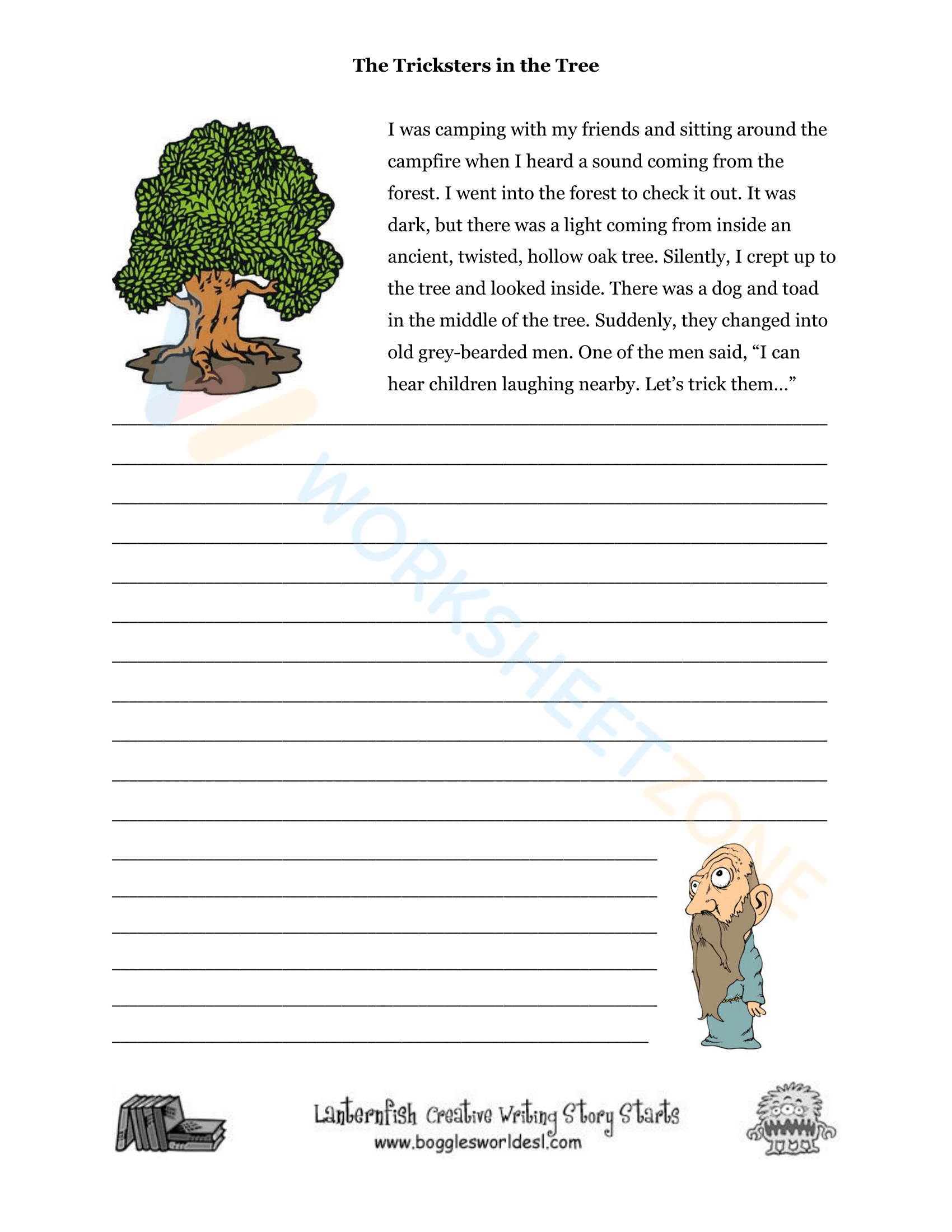 creative writing worksheets 4