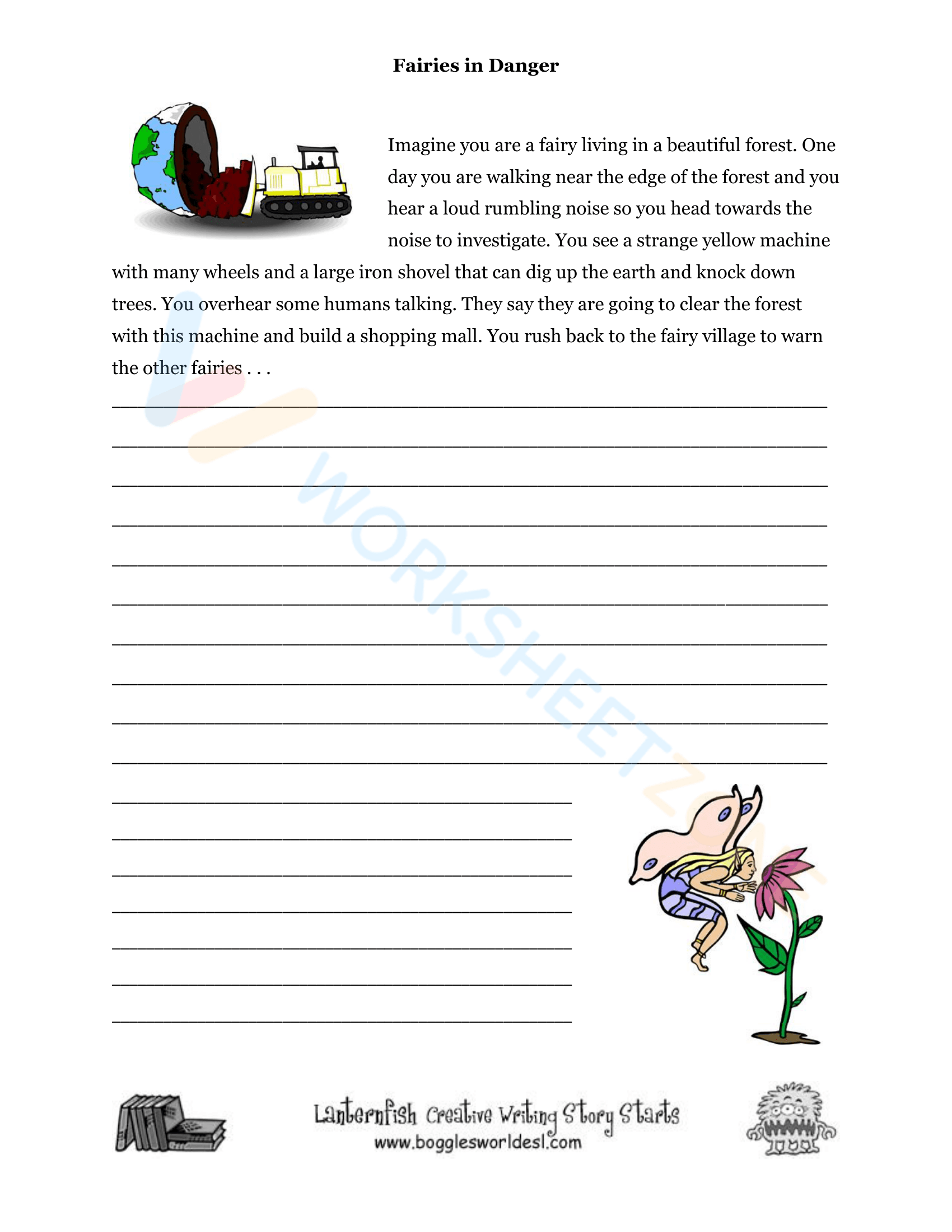 creative writing worksheets 5