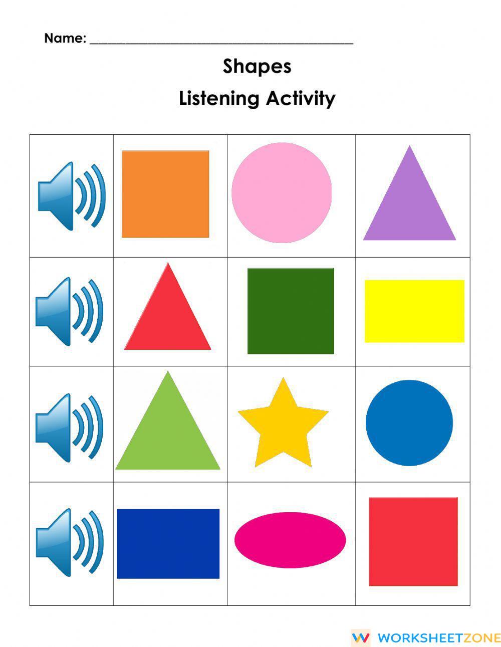 Shapes- Listening Activity
