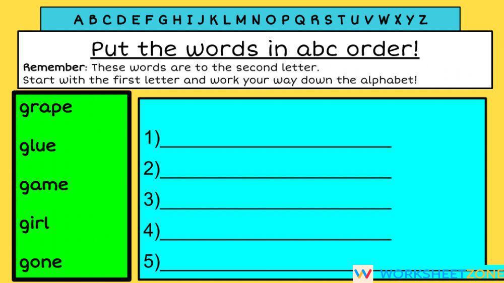 ABC 2nd Letter