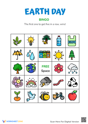 Earth Day Bingo Card 8