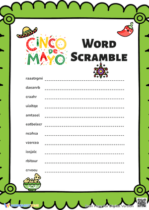 Cinco de Mayo Word Scramble